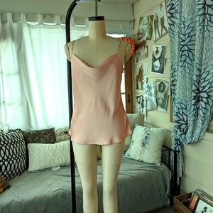 Silky Cowl Neck Top - Size L - Express